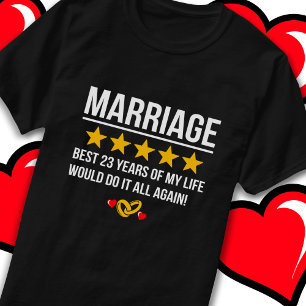 Married 23 Years Cute 23rd Wedding Anniversary T-Shirt