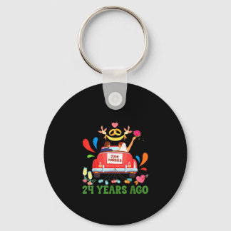 Married 24 years ago funny 24th anniversary couple key ring