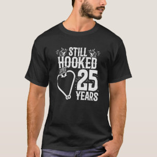 Married 25 Years - Fishing Couple - 25th Wedding A T-Shirt