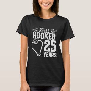 Married 25 Years - Fishing Couple - 25th Wedding A T-Shirt