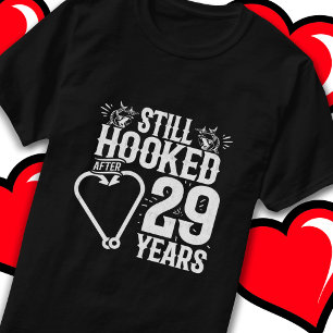 Married 29 Years Fishing Funny 29th Anniversary T-Shirt