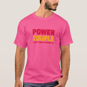 Married 33 Years Power Couple 33th Anniversary Hus T-Shirt