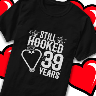 Married 39 Years Fishing Funny 39th Anniversary T-Shirt