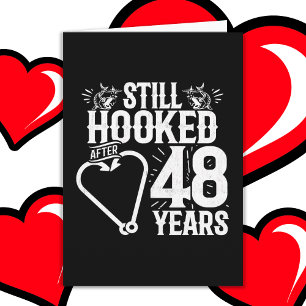 Married 48 Years Fishing Funny 48th Anniversary Card