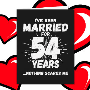 Married 54 Years Funny 54th Wedding Anniversary Card