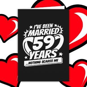 Married 59 Years Funny 59th Wedding Anniversary Card