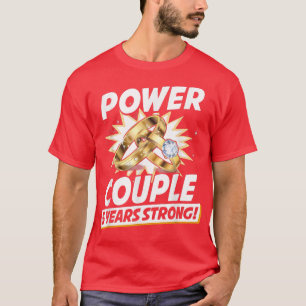 Married 5 Years Power Couple 5th Wedding Anniversa T-Shirt