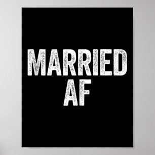 Married Af Wedding Anniversary Shirt Tank Top  Poster