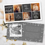Married And Bright Chalkboard 4 Photo Collage Holiday Card<br><div class="desc">Designed by fat*fa*tin. Easy to customise with your own text,  photo or image. For custom requests,  please contact fat*fa*tin directly. Custom charges apply.

www.zazzle.com/fat_fa_tin
www.zazzle.com/color_therapy
www.zazzle.com/fatfatin_blue_knot
www.zazzle.com/fatfatin_red_knot
www.zazzle.com/fatfatin_mini_me
www.zazzle.com/fatfatin_box
www.zazzle.com/fatfatin_design
www.zazzle.com/fatfatin_ink</div>