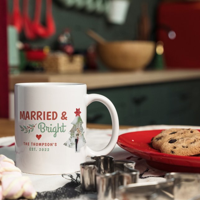 Married And Bright Christmas Photo Mug (Creator Uploaded)