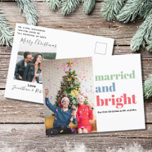 Married And Bright Colourful Modern First Christma