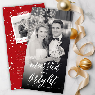 Married And Bright Holiday Wedding Announcement