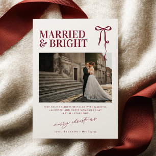Married and Bright Newlywed Christmas Card