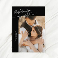 Married and Grateful Wedding Photo Black