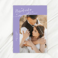 Married and Grateful Wedding Photo Lilac