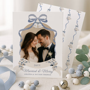 Married and Merry Christmas  Holiday Card
