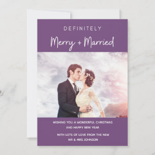 Married and Merry Christmas Holiday Newlywed Photo