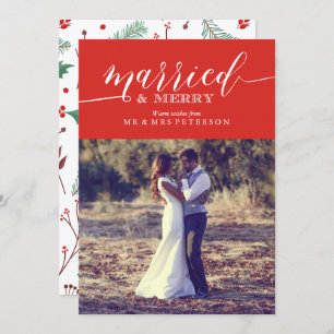 Married and Merry Holiday Card