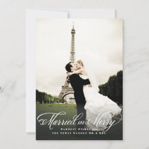 Married and Merry Holiday Photo Card