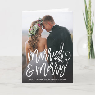 Married and Merry Holiday Photo Card
