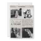 Married and Merry Modern Newspaper Photo Christmas