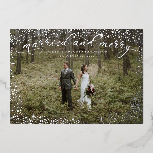 Married and Merry Newlywed Wedding (Front)