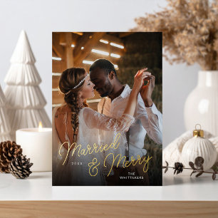 Married and Merry Photo Overlay