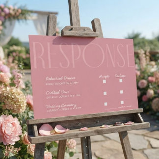 Married at Last Modern Wedding RSVP Invitation