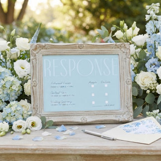 Married at Last Modern Wedding RSVP Invitation