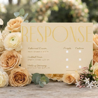 Married at Last Modern Wedding RSVP Invitation