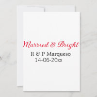 Married & bright add couple name wedding add date 
