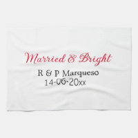 Married & bright add couple name wedding add date 