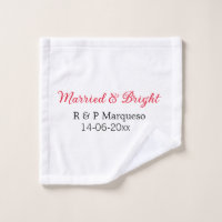 Married & bright add couple name wedding add date 