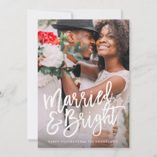 Married & Bright Brushed Holiday Overlay Card
