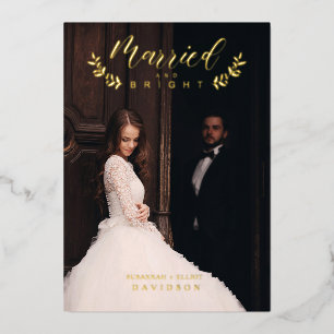 Married & Bright Christmas Newlyweds Personalized