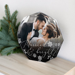 Married & Bright   Christmas Wedding Photo Block