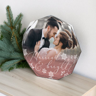 Married & Bright Christmas Wedding Photo Block