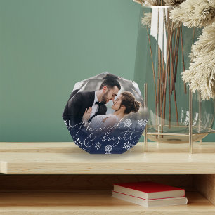 Married & Bright Christmas Wedding Photo Block