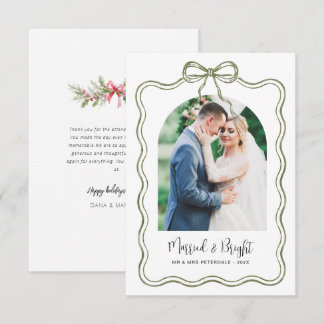 Married & Bright first Christmas holiday card