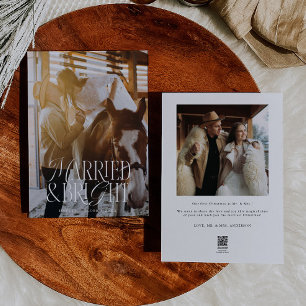 Married & Bright Vintage Elegance Photo Holiday Card