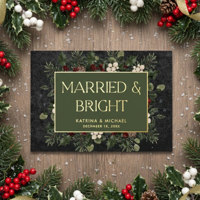 Married & Bright Winter Berries & Pine Black (Creator Uploaded)