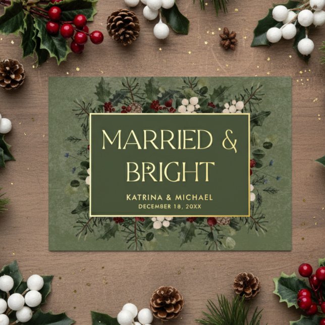 Married & Bright Winter Berries & Pine Green (Creator Uploaded)