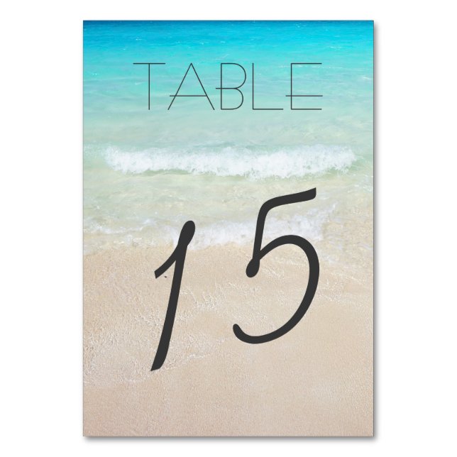Married By the Sea Table Number Cards (Front)