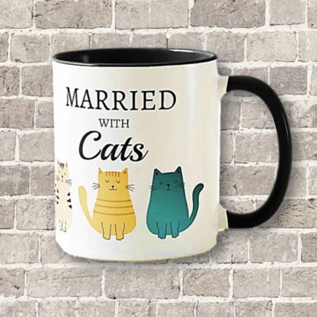 Married Cat Lover's Fun Gift Mug  (Creator Uploaded)