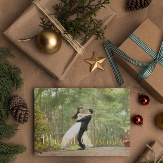 Married Christmas Elegant Newlywed Photo (Creator Uploaded)