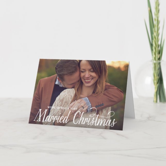 Married Christmas | Folded Holiday Greeting Card (Front)