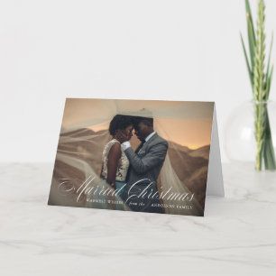Married Christmas Green Holiday Folded Card