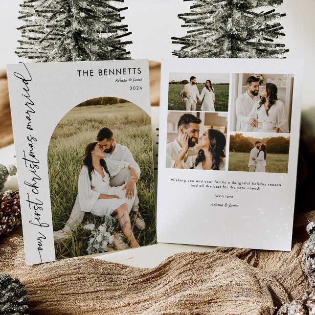 Married Christmas Multi Photo Arch Christmas Holiday Card (Creator Uploaded)