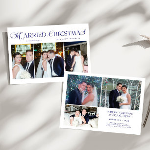 Married Christmas Photo Newlywed Couples Wedding Holiday Card