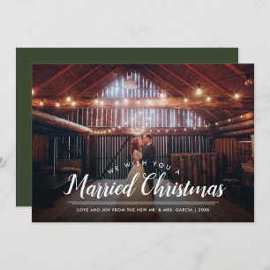 Married Christmas Photo Overlay Holiday Card